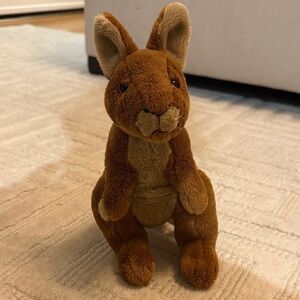 Charming Brown Kangaroo Plush Toy for Small Pets